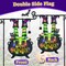 Halloween Lighted Garden Flag for Outside, Led Solar Yard Flag 8 Modes Witch Feet Shape Flag, 12x18 Double Sided Cauldron Eyeball Black Cat Decorations for Home Porch